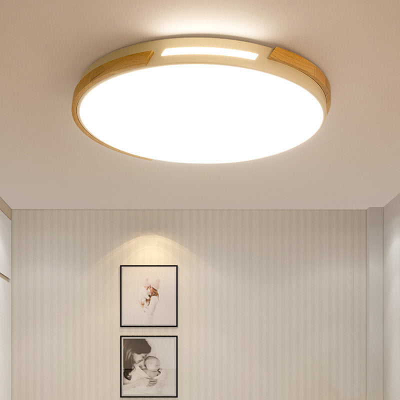 Acrylic Round Flushmount Light LED Integrated Simple Style Ceiling Lamp in White for Bedroom, 12"/16"/19.5" Width White Clearhalo 'Ceiling Lights' 'Close To Ceiling Lights' 'Close to ceiling' 'Flush mount' Lighting' 201104