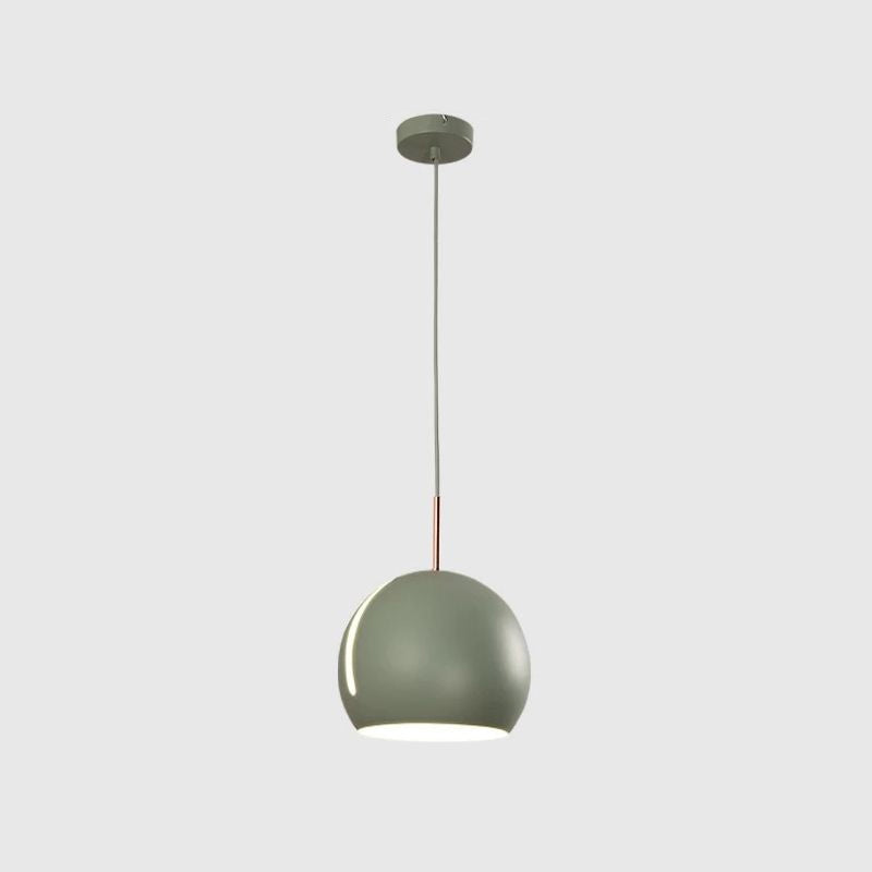 1-Head Dining Room Pendant Light Kit Minimalist Hanging Lamp with Slit Globe Metal Shade Green Clearhalo 'Ceiling Lights' 'Modern Pendants' 'Modern' 'Pendant Lights' 'Pendants' Lighting' 2011218