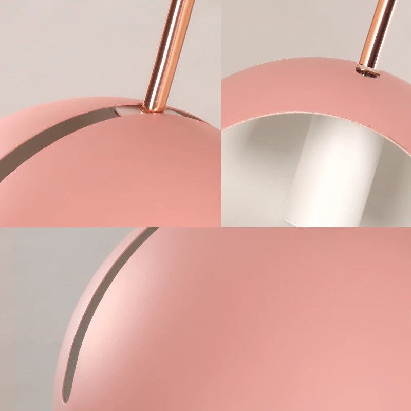 1-Head Dining Room Pendant Light Kit Minimalist Hanging Lamp with Slit Globe Metal Shade Clearhalo 'Ceiling Lights' 'Modern Pendants' 'Modern' 'Pendant Lights' 'Pendants' Lighting' 2011227