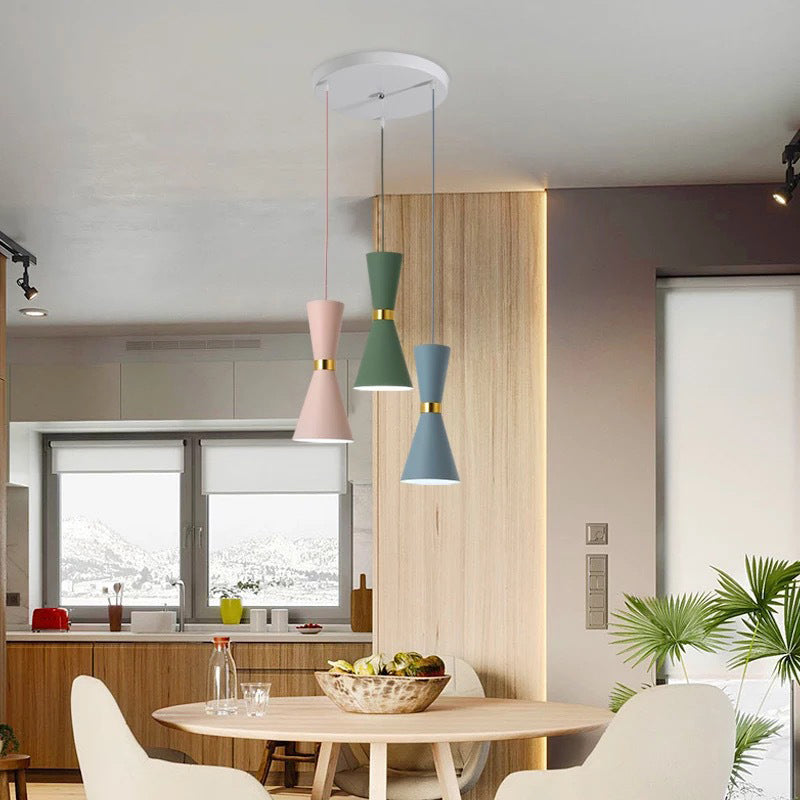 Modern Hourglass Ceiling Hang Fixture Metal 1-Light Dining Room Down Lighting Pendant Clearhalo 'Ceiling Lights' 'Modern Pendants' 'Modern' 'Pendant Lights' 'Pendants' Lighting' 2011251