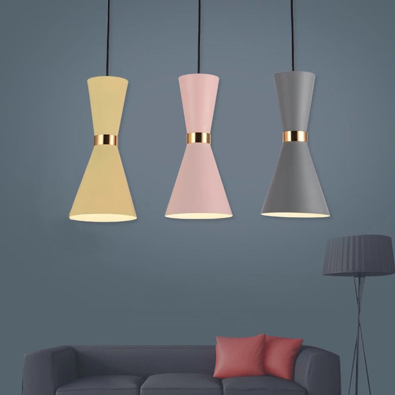 Modern Hourglass Ceiling Hang Fixture Metal 1-Light Dining Room Down Lighting Pendant Clearhalo 'Ceiling Lights' 'Modern Pendants' 'Modern' 'Pendant Lights' 'Pendants' Lighting' 2011252