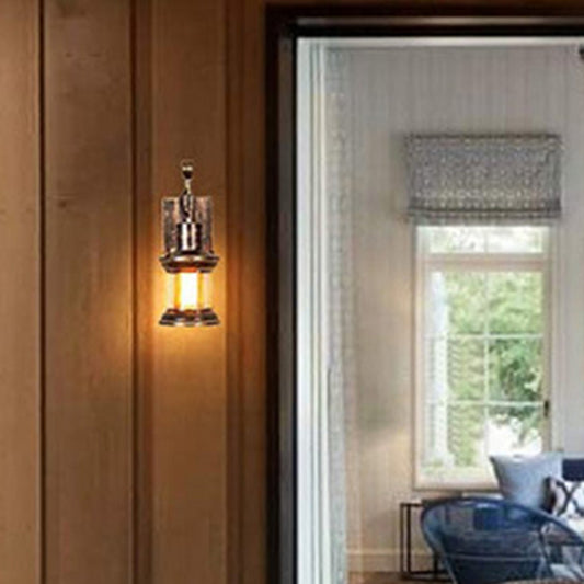 1 Light Clear Glass Wall Hanging Light Nautical Bronze Kerosene Corridor Wall Lighting Bronze Clearhalo 'Art deco wall lights' 'Cast Iron' 'Glass' 'Industrial wall lights' 'Industrial' 'Middle century wall lights' 'Modern' 'Rustic wall lights' 'Tiffany' 'Traditional wall lights' 'Wall Lamps & Sconces' 'Wall Lights' Lighting' 2011540