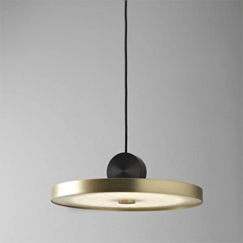Geometrical Hanging Ceiling Light Simple Metallic 1 Bulb Dining Room Suspension Lamp in Brass Brass 16" Clearhalo 'Ceiling Lights' 'Modern Pendants' 'Modern' 'Pendant Lights' 'Pendants' Lighting' 2011629