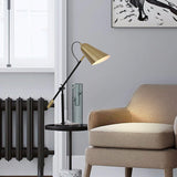 Gold Conic Night Table Lamp Modern 1 Light Metal Nightstand Light with Balance Arm Gold Clearhalo 'Lamps' 'Table Lamps' Lighting' 2011833