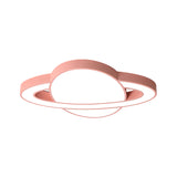 White/Pink/Yellow/Blue Planet Shape Flush Mount Lamp Nordic Style Acrylic LED Ceiling Light Fixture for Kid Bedroom Clearhalo 'Ceiling Lights' 'Close To Ceiling Lights' 'Close to ceiling' 'Flush mount' Lighting' 201205