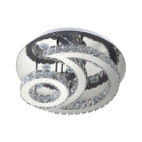 Moon and Sun Ceiling Light with Crystal Decoration Modernist LED Semi Flush Mount Light in Chrome Clearhalo 'Ceiling Lights' 'Close To Ceiling Lights' 'Close to ceiling' 'Flush mount' Lighting' 201228