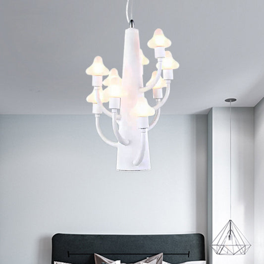 White Branch Pendant Light with Mushroom Kids Metal Hanging Light for Restaurant Bedroom Clearhalo 'Ceiling Lights' 'Chandeliers' Lighting' options 201413