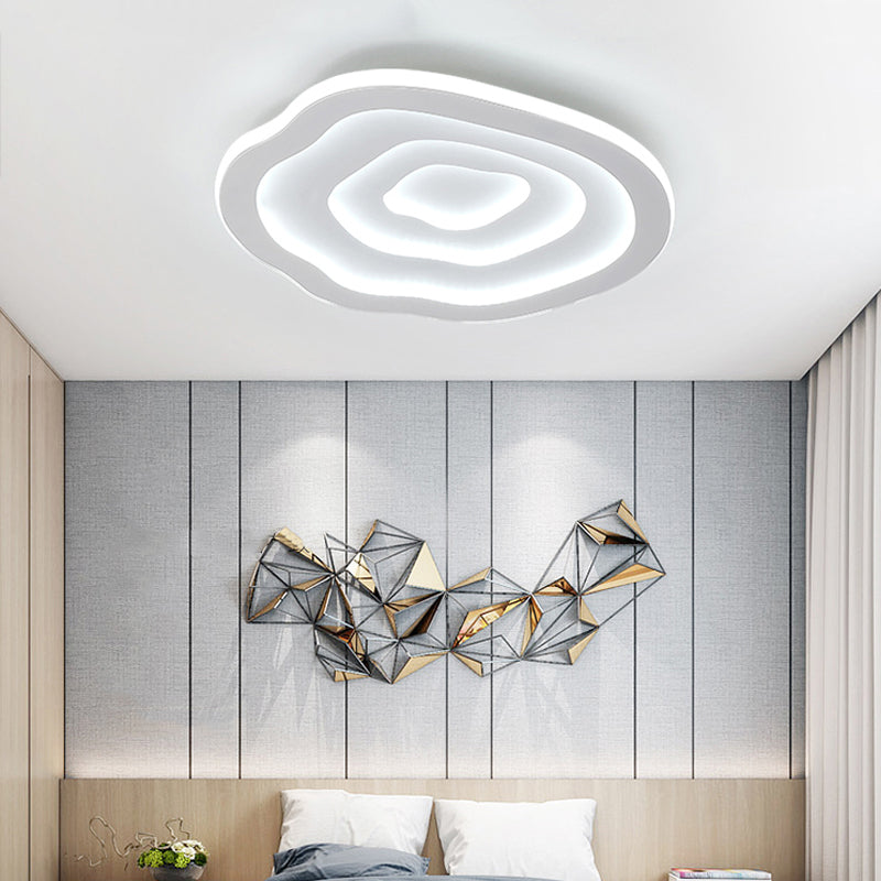 Living Room Flower LED Flushmount Light Acrylic Eye-Caring White Ceiling Lamp White White Clearhalo 'Ceiling Lights' 'Close To Ceiling Lights' 'Close to ceiling' Lighting' 201450