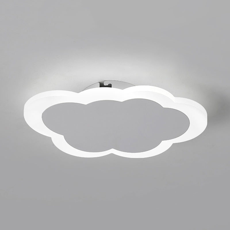 Simple Cloud-Shaped Flushmount Light Acrylic White LED Ceiling Lamp for Porch Dining Room Clearhalo 'Ceiling Lights' 'Close To Ceiling Lights' 'Close to ceiling' 'Semi-flushmount' Lighting' 201503