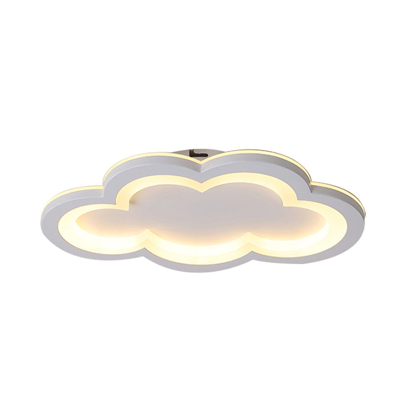 Lovely Cloud Ceiling Flush Light Modern Acrylic LED Flush Mount Light for Play Room Clearhalo 'Ceiling Lights' 'Close To Ceiling Lights' 'Close to ceiling' 'Semi-flushmount' Lighting' 201531