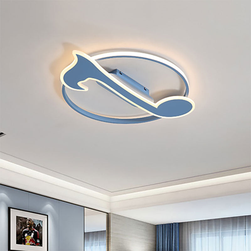 Nordic Musical Note Ceiling Mount Light Acrylic Candy Colored Ceiling Lamp for Kindergarten Blue Clearhalo 'Ceiling Lights' 'Close To Ceiling Lights' 'Close to ceiling' 'Flush mount' Lighting' 201532