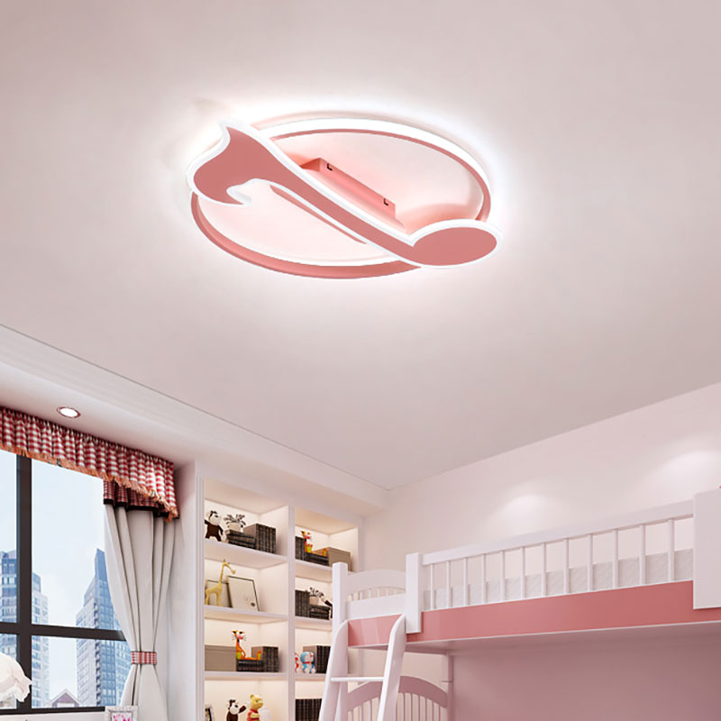 Nordic Musical Note Ceiling Mount Light Acrylic Candy Colored Ceiling Lamp for Kindergarten Pink Clearhalo 'Ceiling Lights' 'Close To Ceiling Lights' 'Close to ceiling' 'Flush mount' Lighting' 201536