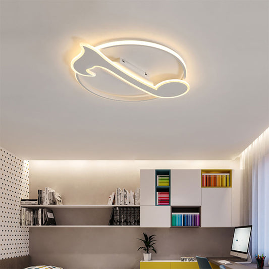 Nordic Musical Note Ceiling Mount Light Acrylic Candy Colored Ceiling Lamp for Kindergarten White Clearhalo 'Ceiling Lights' 'Close To Ceiling Lights' 'Close to ceiling' 'Flush mount' Lighting' 201538