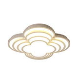 Multi-Tier Flower LED Ceiling Mount Light Contemporary Acrylic Ceiling Fixture in White for Foyer Clearhalo 'Ceiling Lights' 'Close To Ceiling Lights' 'Close to ceiling' 'Flush mount' Lighting' 201557