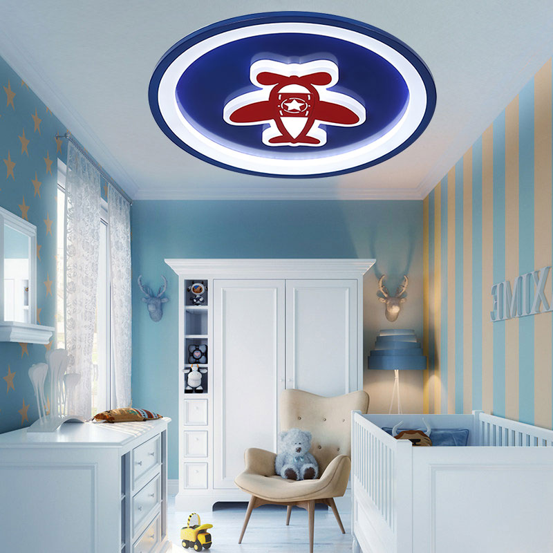 Blue Circle LED Ceiling Lamp Cartoon Acrylic Flush Ceiling Light for Boys Bedroom Blue C Clearhalo 'Ceiling Lights' 'Close To Ceiling Lights' 'Close to ceiling' 'Flush mount' Lighting' 201561