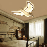 Modern Eagle LED Flush Ceiling Light Acrylic Wood Ceiling Lamp in White for Kindergarten Clearhalo 'Ceiling Lights' 'Close To Ceiling Lights' 'Close to ceiling' 'Flush mount' Lighting' 201601