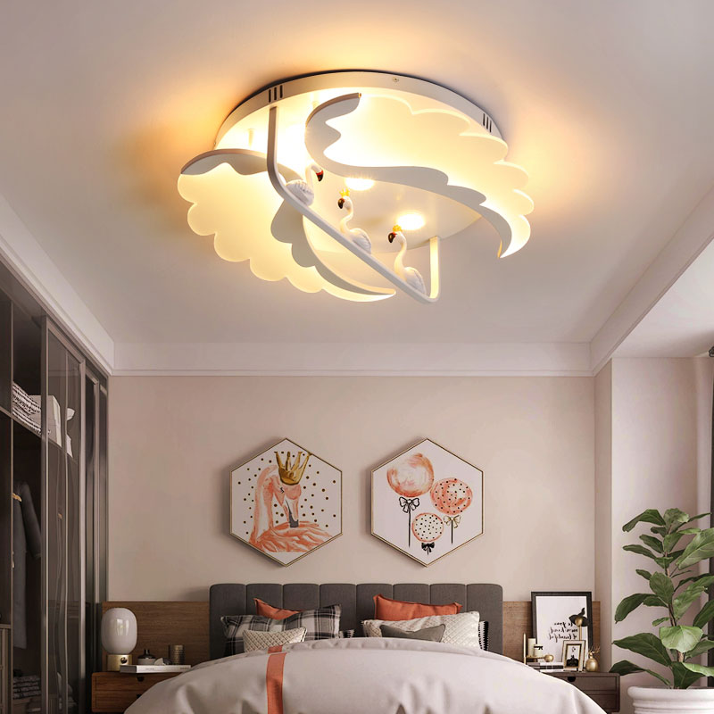 Contemporary White Flush Mount Light Wing Acrylic LED Ceiling Light with Bird for Adult Bedroom White Warm Clearhalo 'Ceiling Lights' 'Close To Ceiling Lights' 'Close to ceiling' 'Flush mount' Lighting' 201604