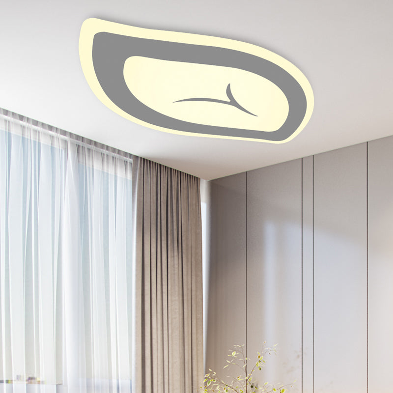 Nursing Room Leaf Flush Mount Light Acrylic Macaron Loft LED Ceiling Light Fixture Grey Clearhalo 'Ceiling Lights' 'Close To Ceiling Lights' 'Close to ceiling' 'Flush mount' Lighting' 201613