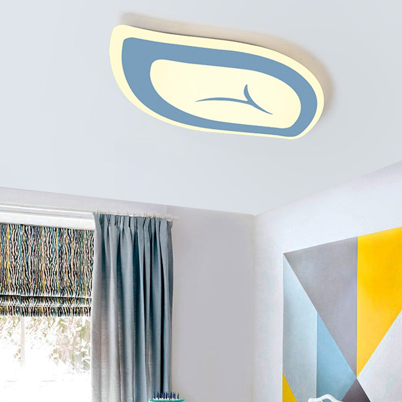 Nursing Room Leaf Flush Mount Light Acrylic Macaron Loft LED Ceiling Light Fixture Blue Clearhalo 'Ceiling Lights' 'Close To Ceiling Lights' 'Close to ceiling' 'Flush mount' Lighting' 201616