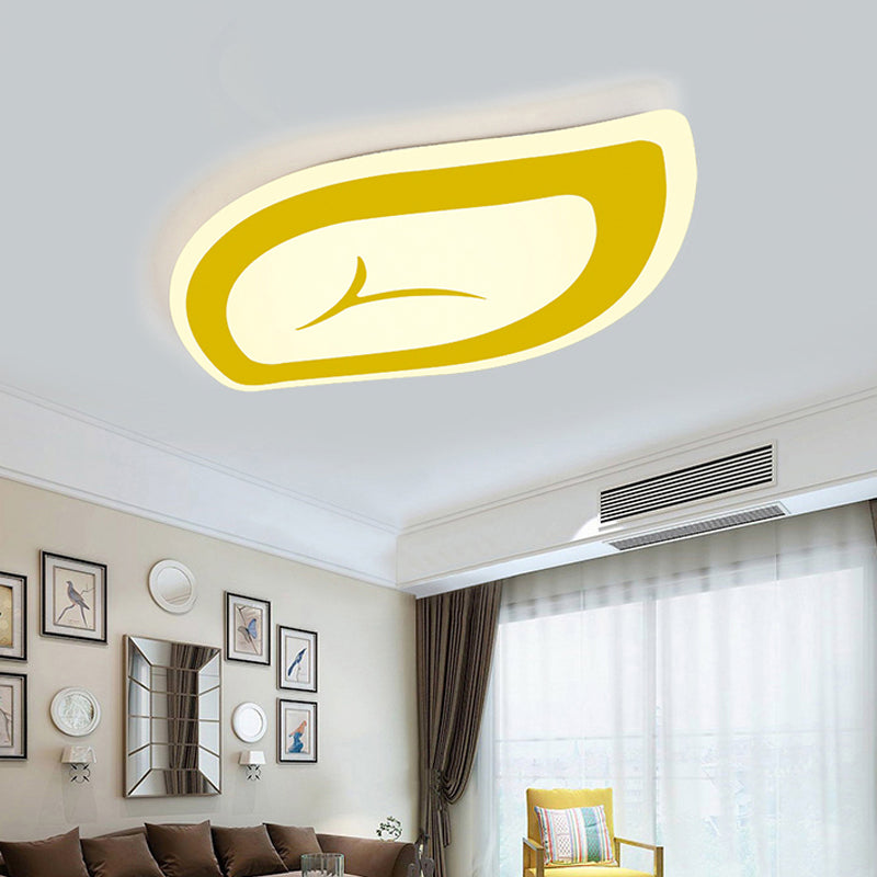 Nursing Room Leaf Flush Mount Light Acrylic Macaron Loft LED Ceiling Light Fixture Clearhalo 'Ceiling Lights' 'Close To Ceiling Lights' 'Close to ceiling' 'Flush mount' Lighting' 201620