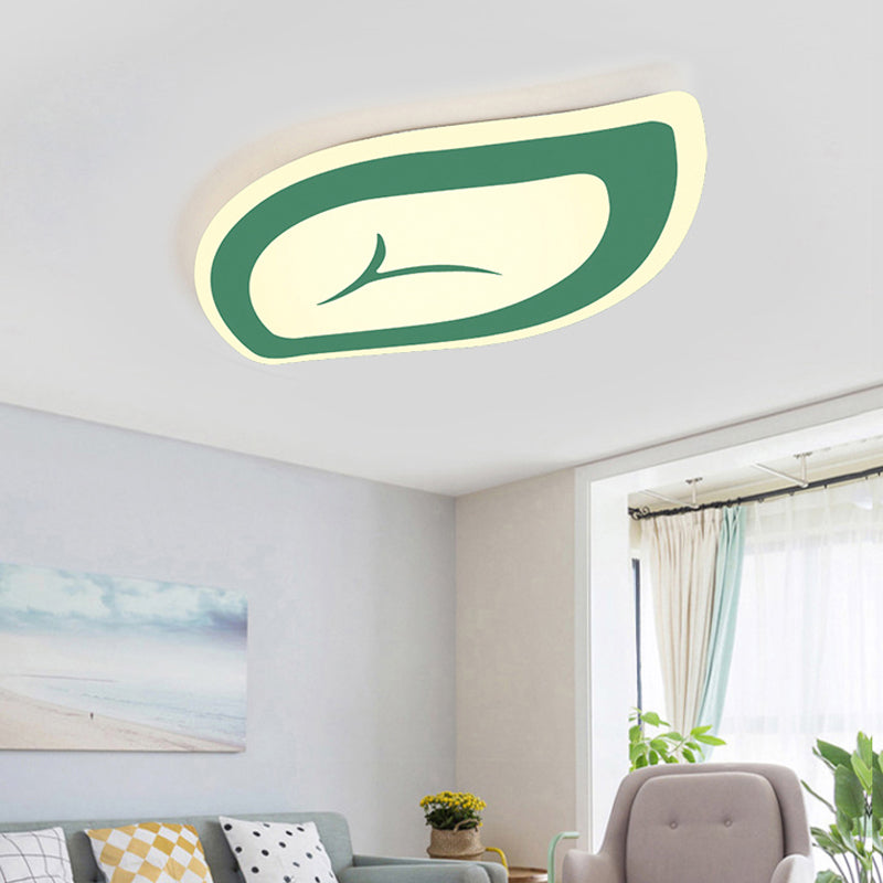 Nursing Room Leaf Flush Mount Light Acrylic Macaron Loft LED Ceiling Light Fixture Green Clearhalo 'Ceiling Lights' 'Close To Ceiling Lights' 'Close to ceiling' 'Flush mount' Lighting' 201627