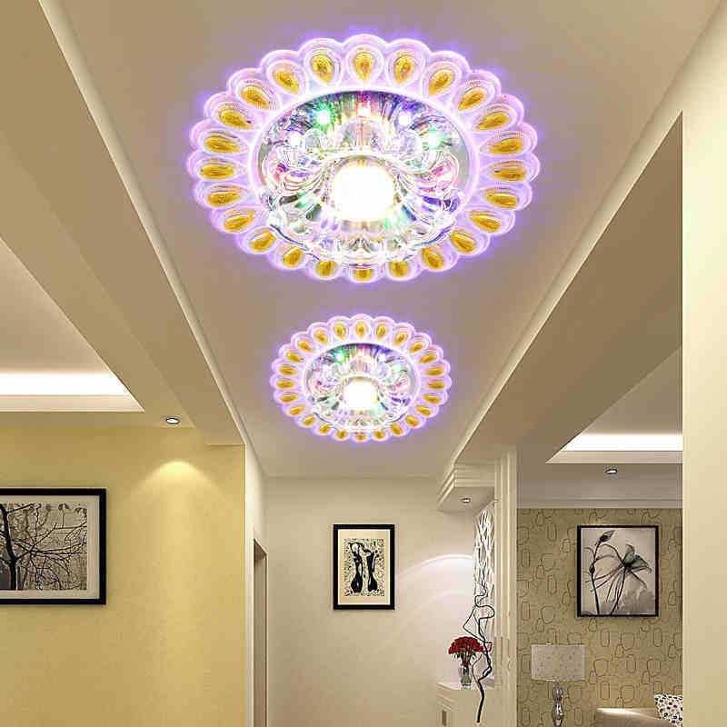 Crystal Petal Flush Ceiling Light Modern LED Flush Mount Fixture in White with Teardrop Trim Clearhalo 'Ceiling Lights' 'Close To Ceiling Lights' 'Close to ceiling' 'Flush mount' Lighting' 2016293