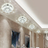 Petal Hallway Ceiling Lighting Beveled Crystal LED Modern Flush Light Fixture in Chrome Clearhalo 'Ceiling Lights' 'Close To Ceiling Lights' 'Close to ceiling' 'Flush mount' Lighting' 2016343