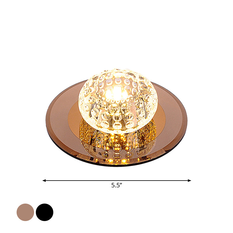 Round Crystal Flush Mount Lighting Simplicity LED Close to Ceiling Lamp for Foyer Clearhalo 'Ceiling Lights' 'Close To Ceiling Lights' 'Close to ceiling' 'Flush mount' Lighting' 2016424