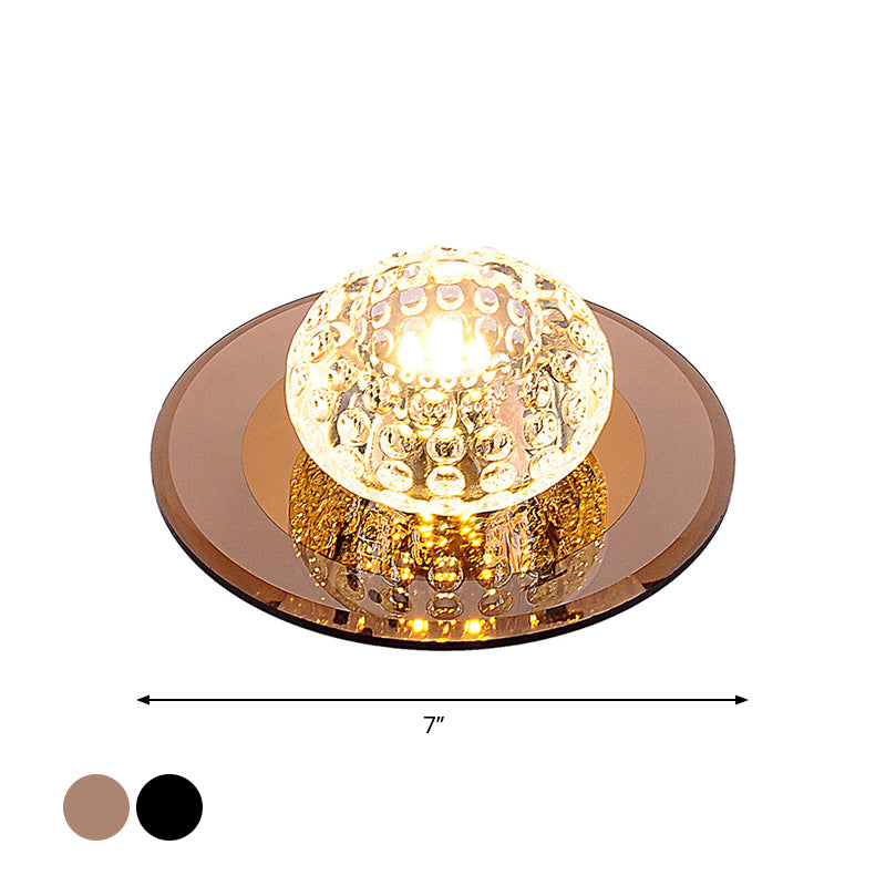 Round Crystal Flush Mount Lighting Simplicity LED Close to Ceiling Lamp for Foyer Clearhalo 'Ceiling Lights' 'Close To Ceiling Lights' 'Close to ceiling' 'Flush mount' Lighting' 2016425