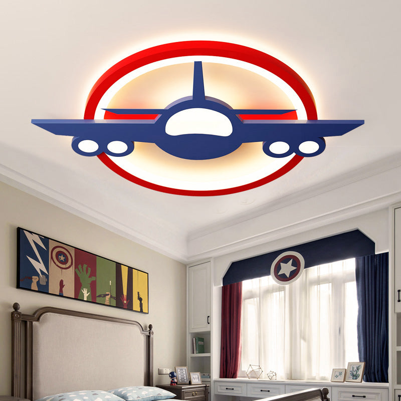 Airplane Kindergarten LED Flush Mount Light Acrylic Modern Ceiling Lamp Clearhalo 'Ceiling Lights' 'Close To Ceiling Lights' 'Close to ceiling' 'Flush mount' Lighting' 201653