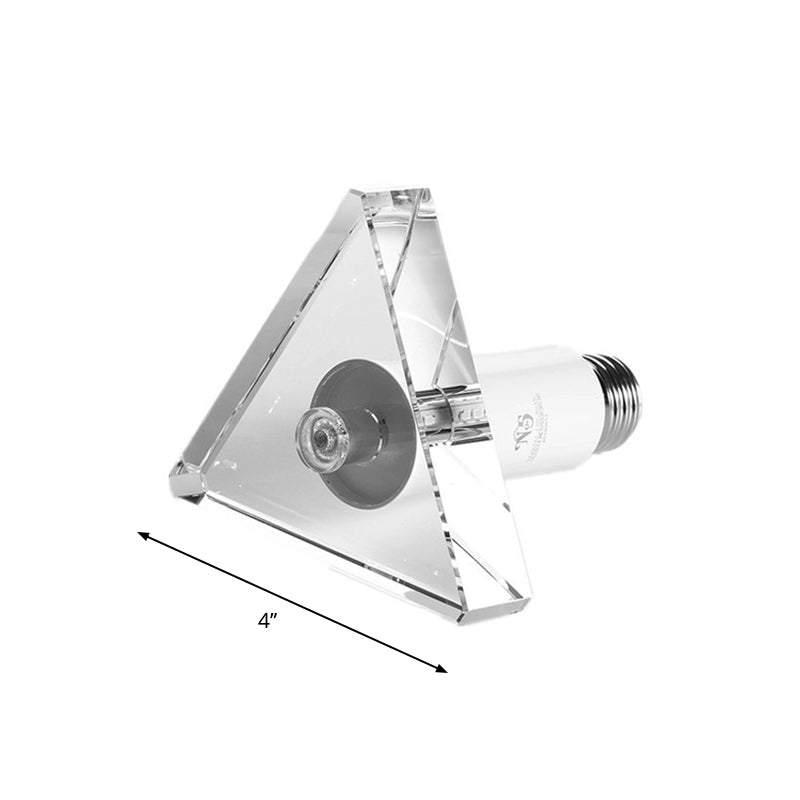 Modernist Triangle Flush Ceiling Light Clear Crystal LED Corridor Flush Mount Fixture Clearhalo 'Ceiling Lights' 'Close To Ceiling Lights' 'Close to ceiling' 'Flush mount' Lighting' 2016605