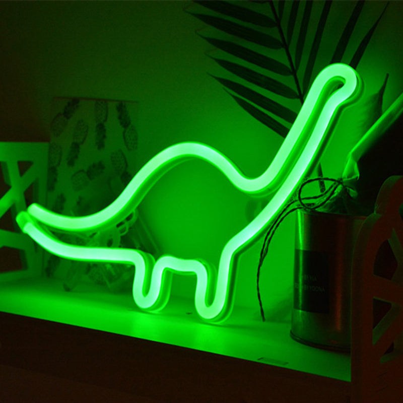 Dinosaur Plastic Wall Lighting Modern Style Battery LED White Nightstand Lamp for Boys Bedroom White Clearhalo 'Night Lights' 'Wall Lights' Lighting' 2016653