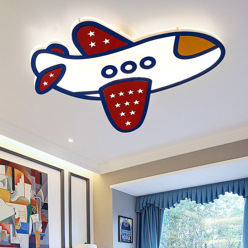 Acrylic Airplane Flush Mount Light American Style Ceiling Lamp for Kindergarten White Clearhalo 'Ceiling Lights' 'Close To Ceiling Lights' 'Close to ceiling' 'Flush mount' Lighting' 201666