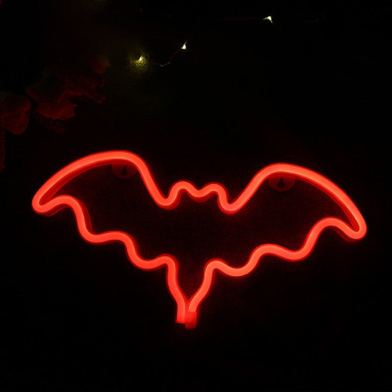 Bat-Shaped Plastic Night Lighting Minimalist LED White Wall Night Lamp for Kids Bedroom White Pink Clearhalo 'Night Lights' 'Wall Lights' Lighting' 2016668