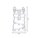 Alpaca Mini Wall Night Light Cartoon Style Plastic Kids Bedroom LED Nightstand Lamp in White Clearhalo 'Night Lights' 'Wall Lights' Lighting' 2016737