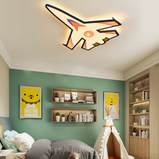 Modern Stylish Airplane LED Flush Mount Light Acrylic Ceiling Light in White for Kindergarten White Clearhalo 'Ceiling Lights' 'Close To Ceiling Lights' 'Close to ceiling' 'Flush mount' Lighting' 201676