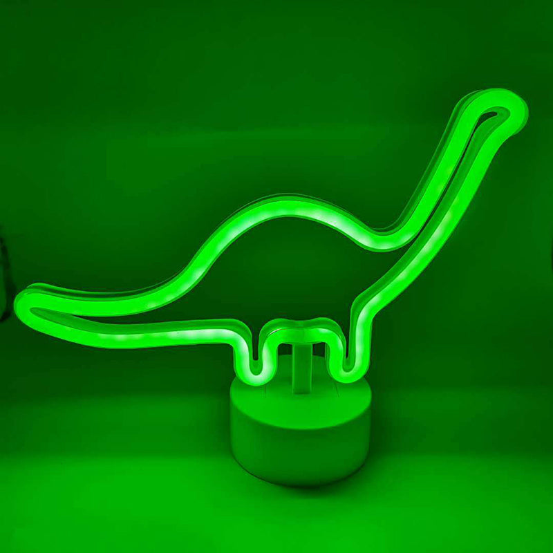 Dinosaur Table Light Minimalist Plastic LED White Nightstand Lighting for Boys Bedroom White Clearhalo 'Night Lights' 'Wall Lights' Lighting' 2016835