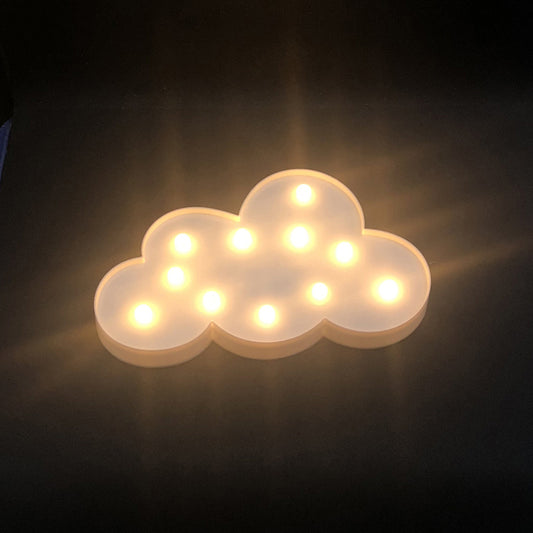 Cloud-Shaped Mini Night Lamp Contemporary LED Plastic Wall Night Lighting Beige Clearhalo 'Night Lights' 'Wall Lights' Lighting' 2017032