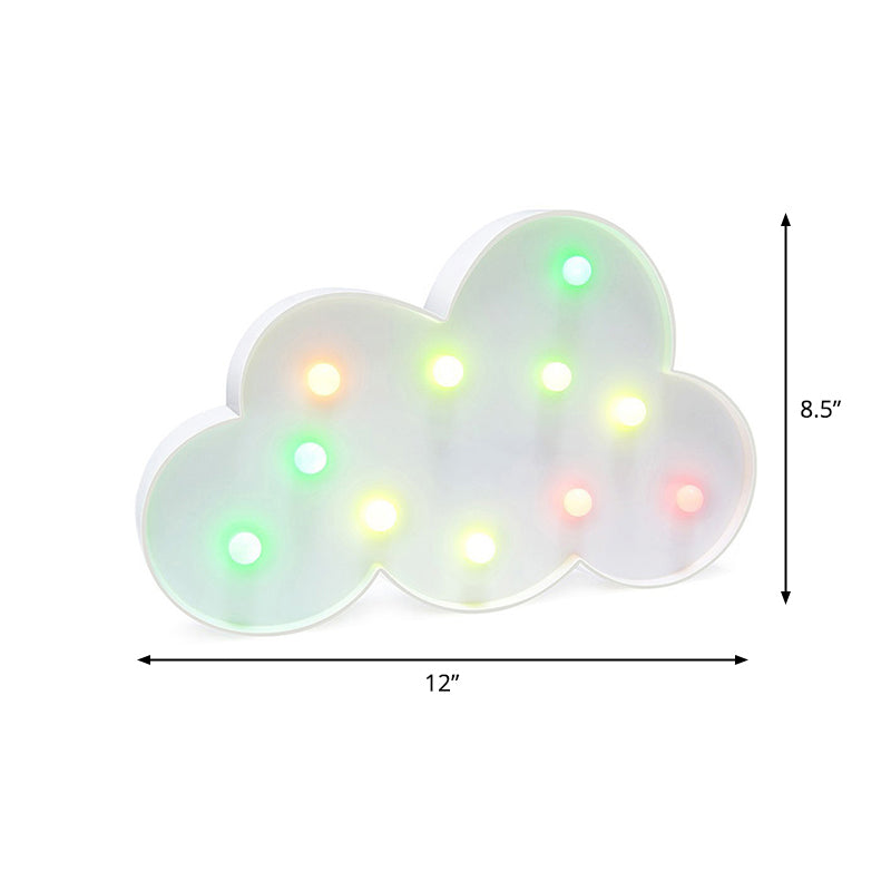 Cloud-Shaped Mini Night Lamp Contemporary LED Plastic Wall Night Lighting Clearhalo 'Night Lights' 'Wall Lights' Lighting' 2017036