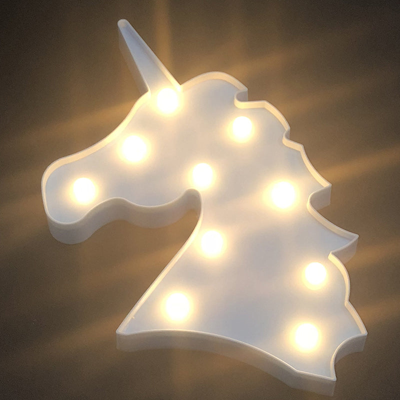 Unicorn Mini Nightstand Light Contemporary LED Plastic Wall Lamp for Girls Bedroom White Clearhalo 'Night Lights' 'Wall Lights' Lighting' 2017144