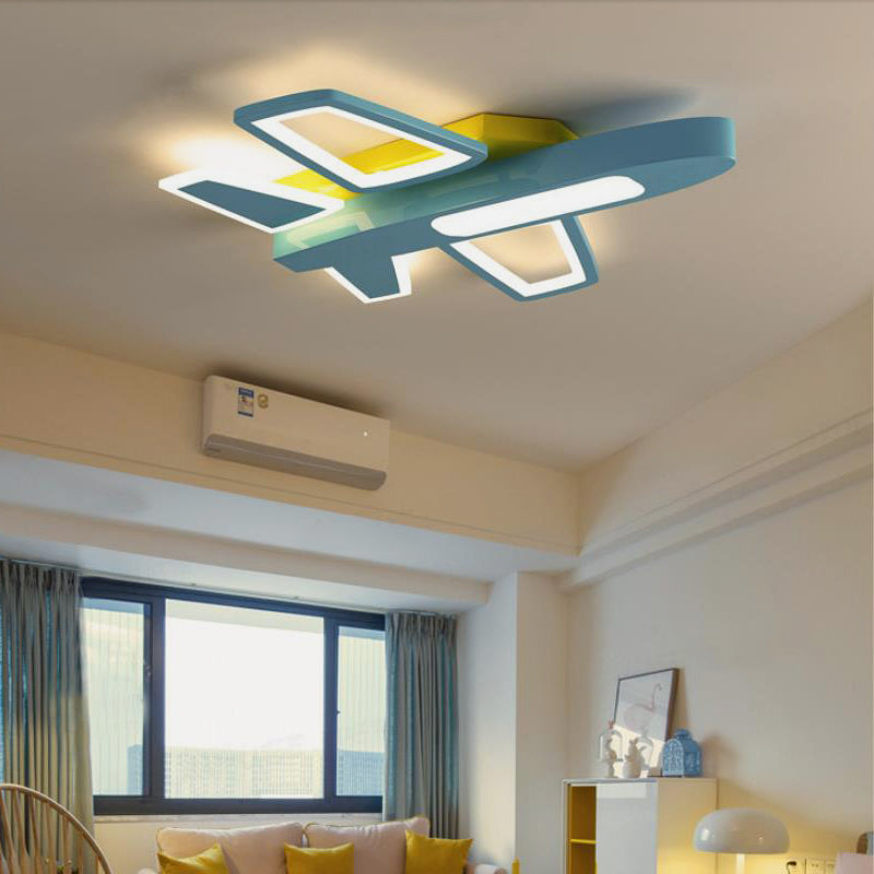 Kids Modern White Ceiling Light Plane Acrylic LED Flush Mount Light for Amusement Park Clearhalo 'Ceiling Lights' 'Close To Ceiling Lights' 'Close to ceiling' 'Semi-flushmount' Lighting' 201716