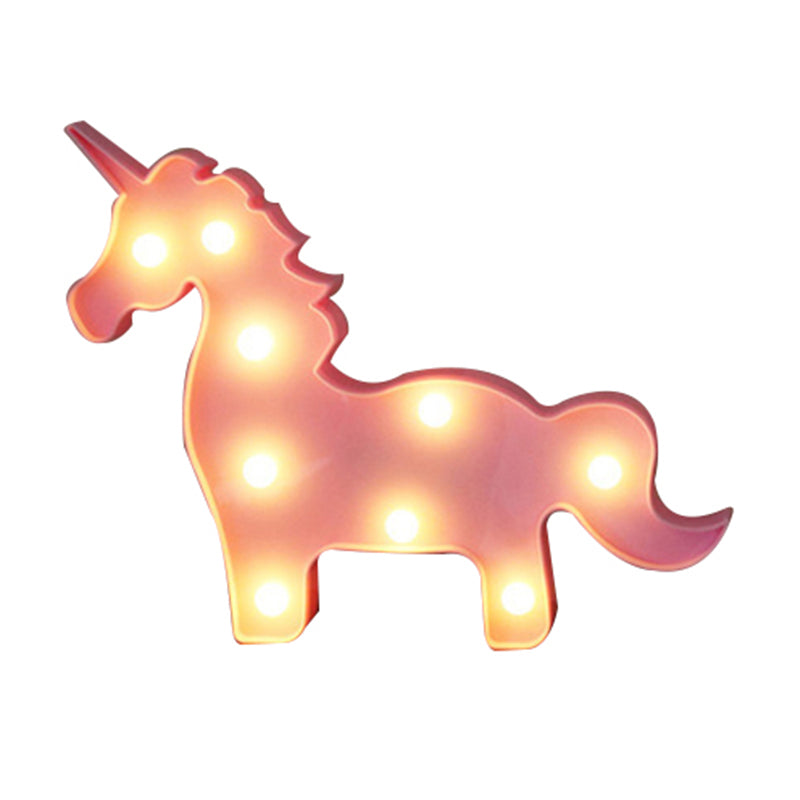 Minimal Unicorn Wall Night Lamp Plastic Children Bedroom LED Night Lighting Clearhalo 'Night Lights' 'Wall Lights' Lighting' 2017170