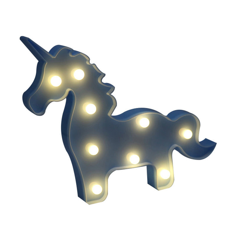 Minimal Unicorn Wall Night Lamp Plastic Children Bedroom LED Night Lighting Clearhalo 'Night Lights' 'Wall Lights' Lighting' 2017173