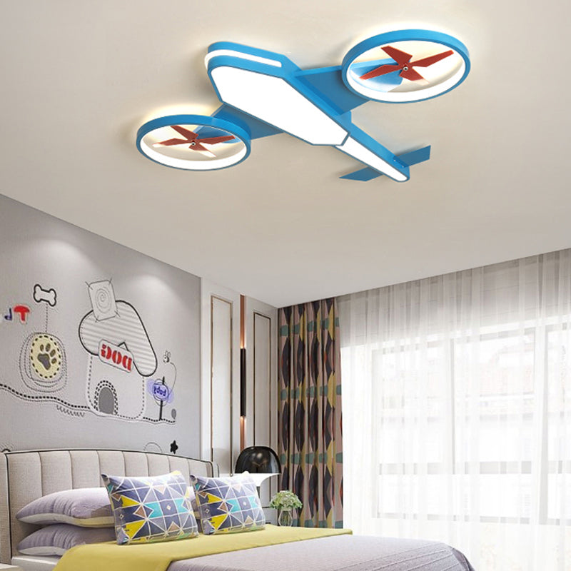 Acrylic Propeller Plane Ceiling Lamp Theme Park Shop Cartoon LED Flush Ceiling Light Clearhalo 'Ceiling Lights' 'Close To Ceiling Lights' 'Close to ceiling' Lighting' 201757