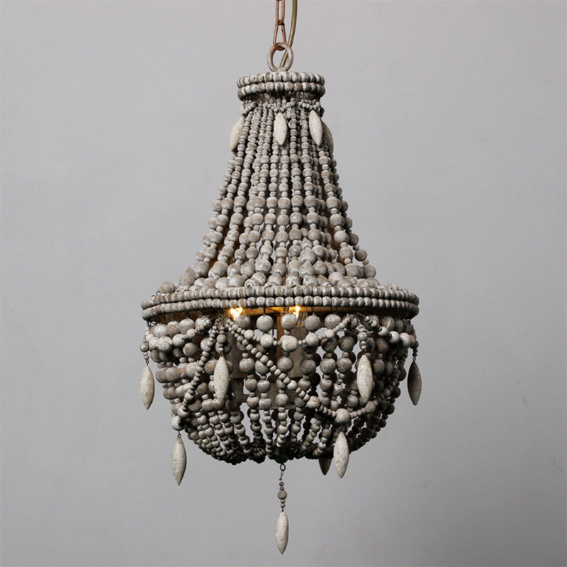 Wood Basket Shade Chandelier Light Country 3 Lights Living Room Pendant Lamp Grey Clearhalo 'Ceiling Lights' 'Chandeliers' Lighting' options 2017622_cd343b9c-0448-43b1-b157-2c51654837fe