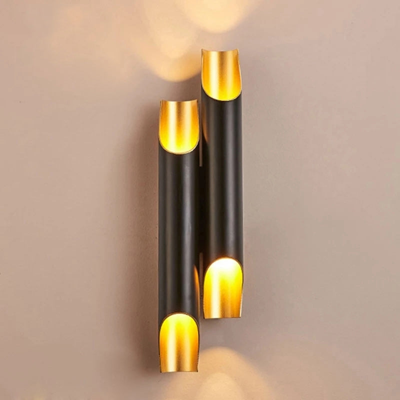 Beveled Tube Wall Mount Lighting Simple Aluminum Living Room Wall Light Sconce 2.0 Black Clearhalo 'Cast Iron' 'Glass' 'Industrial' 'Modern wall lights' 'Modern' 'Tiffany' 'Traditional wall lights' 'Wall Lamps & Sconces' 'Wall Lights' Lighting' 2017885