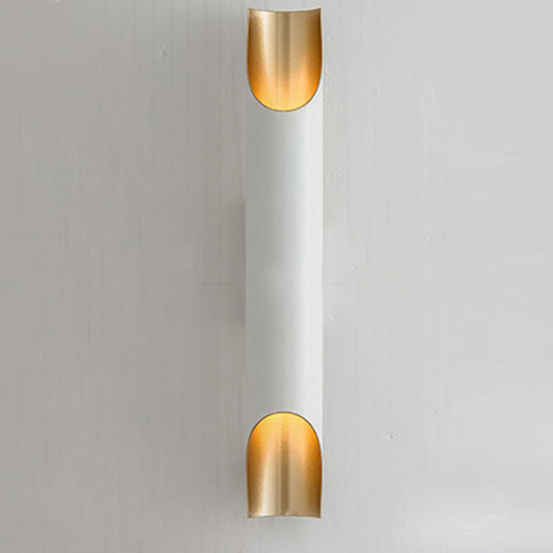 Beveled Tube Wall Mount Lighting Simple Aluminum Living Room Wall Light Sconce 1.0 White Clearhalo 'Cast Iron' 'Glass' 'Industrial' 'Modern wall lights' 'Modern' 'Tiffany' 'Traditional wall lights' 'Wall Lamps & Sconces' 'Wall Lights' Lighting' 2017890