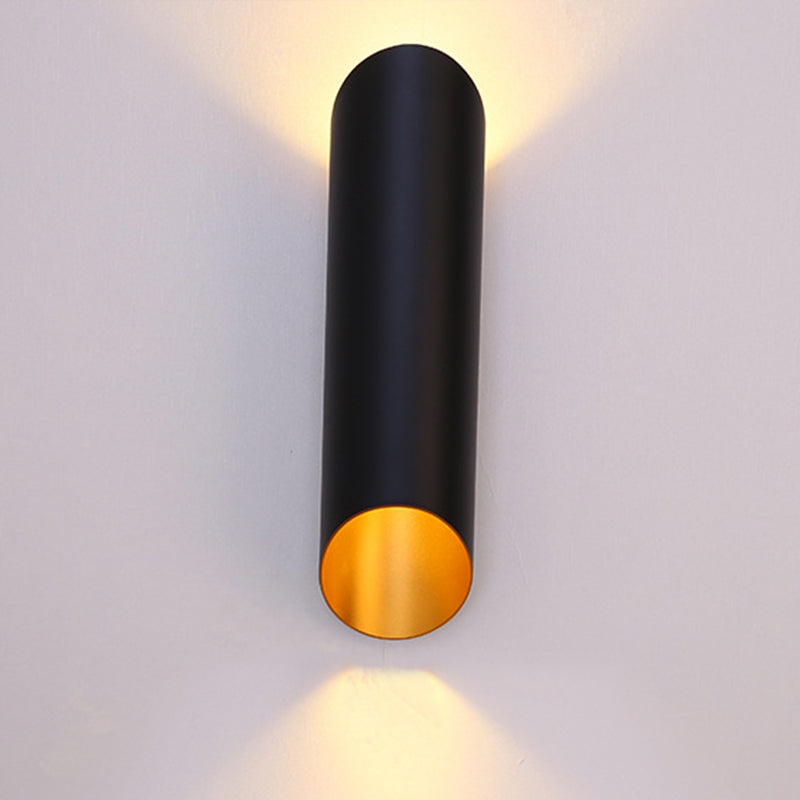 Minimal Oblique Tube Wall Lamp Aluminum 2 Lights Corridor Wall Light Fixture in Black Clearhalo 'Cast Iron' 'Glass' 'Industrial' 'Modern wall lights' 'Modern' 'Tiffany' 'Traditional wall lights' 'Wall Lamps & Sconces' 'Wall Lights' Lighting' 2017892