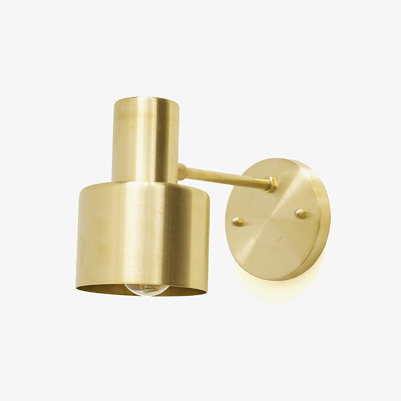 Grenade Shade Wall Light Sconce Modern Metal 1 Head Corridor Wall Mounted Lighting in Brass Clearhalo 'Cast Iron' 'Glass' 'Industrial' 'Modern wall lights' 'Modern' 'Tiffany' 'Traditional wall lights' 'Wall Lamps & Sconces' 'Wall Lights' Lighting' 2017938