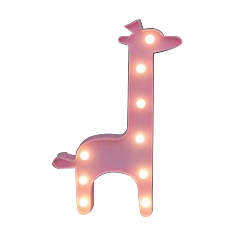 Giraffe Plastic Nightstand Light Cartoon Style LED Wall Night Lighting for Bedside Clearhalo 'Night Lights' 'Wall Lights' Lighting' 2017979